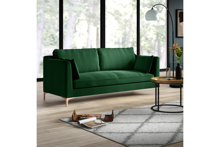 Wayfair green velvet deals sofa